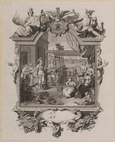 KG 11561
<br/>
Minerva leidt een weverij
<br/>
<em>Picart, Bernard (1673-1733)</em>